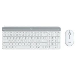 Клавиатура с мишка Logitech  MK470 Бял френски AZERTY