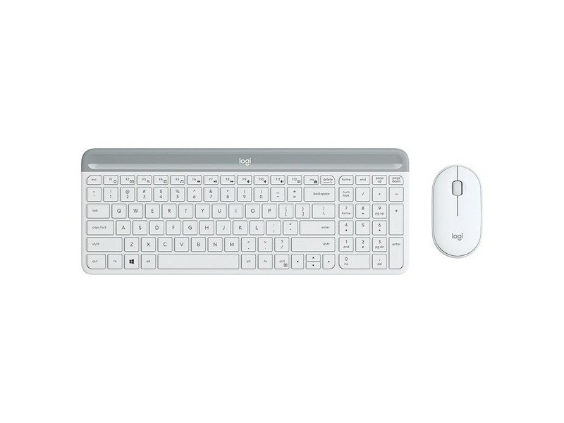 Клавиатура с мишка Logitech  MK470 Бял френски AZERTY