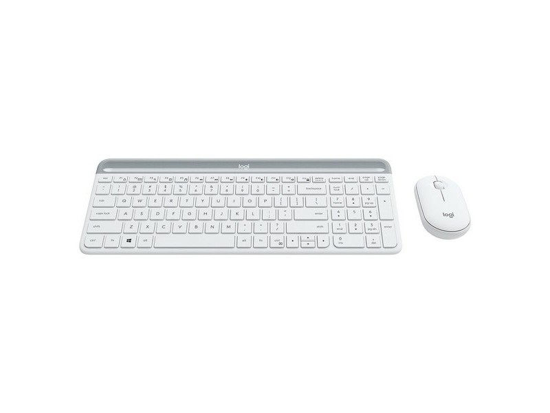 Клавиатура с мишка Logitech  MK470 Бял френски AZERTY
