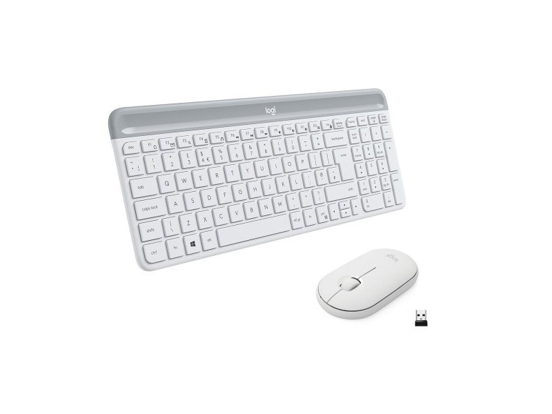 Клавиатура с мишка Logitech 920-009197 Бял италиански език QWERTY