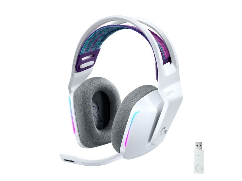 Безжични слушалки Logitech G733 Бял
