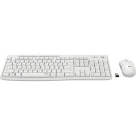 Kлаиатура с безжична мишка Logitech MK295 Бял френски AZERTY