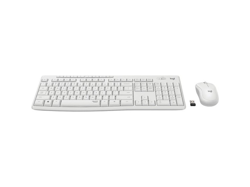 Kлаиатура с безжична мишка Logitech MK295 Бял френски AZERTY