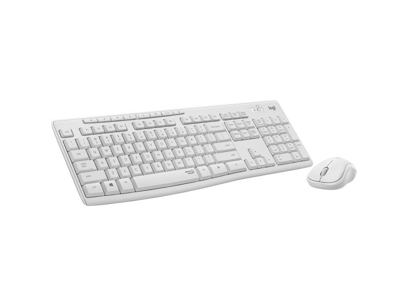 Клавиатура с мишка Logitech MK295 Бял Qwerty Италиански