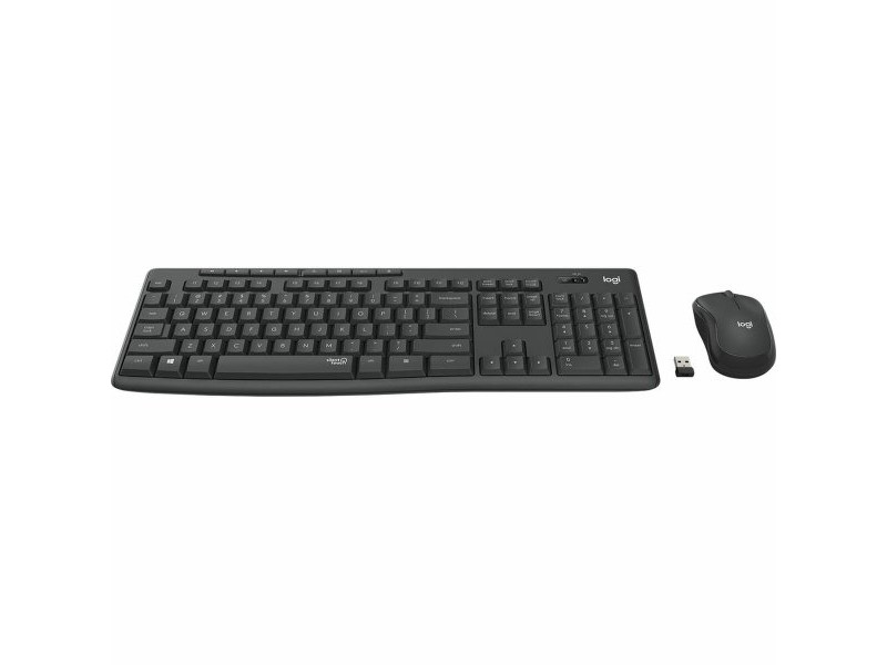 Kлаиатура с безжична мишка Logitech 920-009870 Безжичен Черен Сив Графит португалски език