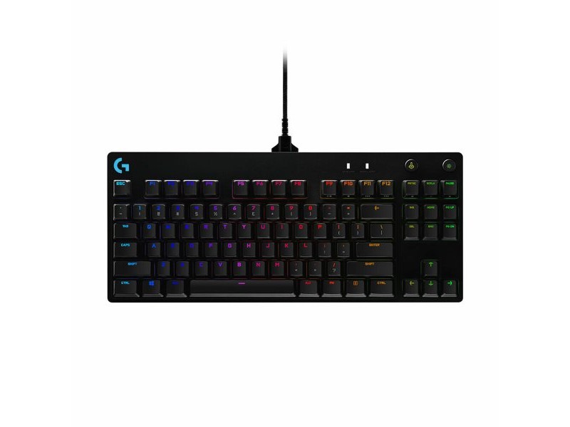 Клавиатура Logitech 920-010593 Черен RGB LED Испанска Qwerty испански