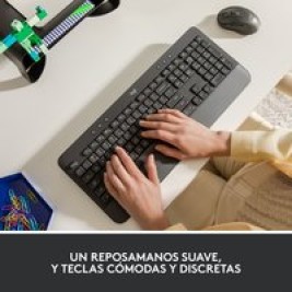 Безжична клавиатура Logitech 920-010917 Испанска Qwerty Черен Сив