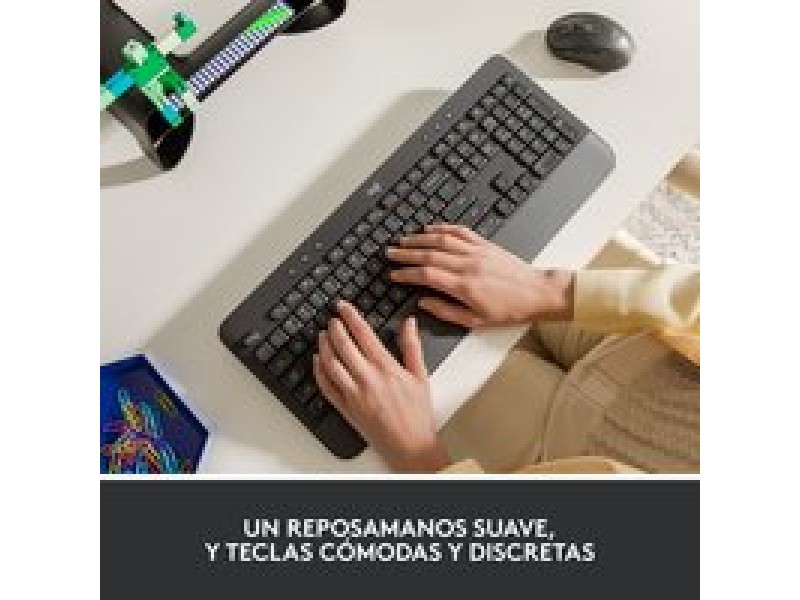 Безжична клавиатура Logitech 920-010917 Испанска Qwerty Черен Сив