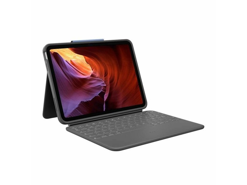 Калъф за iPad и клавиатура Logitech 920-011203 Испанска Qwerty Сив Графит QWERTY
