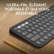 Блуту Клавиатура с Поставка за Таблет Logitech K380 френски Сив Графит Тъмно сив AZERTY Блуту Клавиатура с Поставка за Таблет Logitech K380 френски Сив Графит Тъмно сив AZERTY