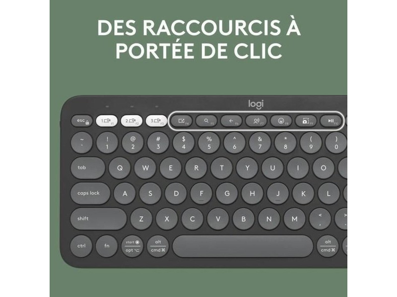Блуту Клавиатура с Поставка за Таблет Logitech K380 френски Сив Графит Тъмно сив AZERTY Блуту Клавиатура с Поставка за Таблет Logitech K380 френски Сив Графит Тъмно сив AZERTY