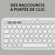 Блуту Клавиатура с Поставка за Таблет Logitech K380 френски Бял AZERTY