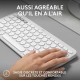 Блуту Клавиатура с Поставка за Таблет Logitech K380 френски Бял AZERTY