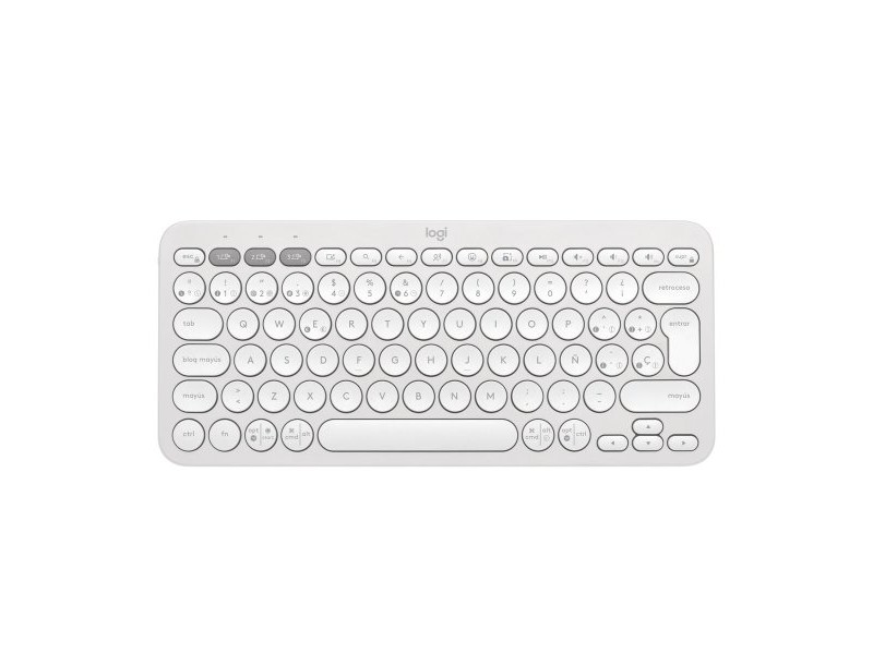 Безжична клавиатура Logitech K380s Бял Испанска Qwerty