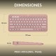 Безжична клавиатура Logitech K380s Розов Испанска Qwerty