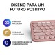 Безжична клавиатура Logitech K380s Розов Испанска Qwerty
