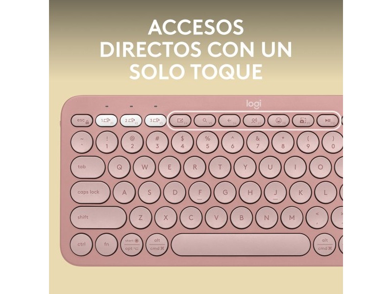 Безжична клавиатура Logitech K380s Розов Испанска Qwerty