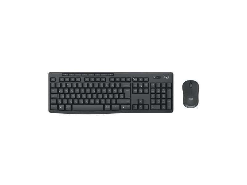 Клавиатура с мишка Logitech MK370 Графит Qwerty португалски език