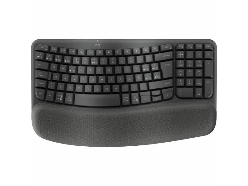 Клавиатура с мишка Logitech Графит Стомана Испанска Qwerty