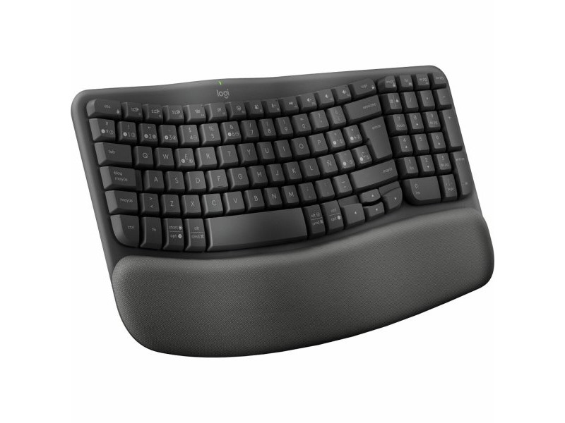Клавиатура с мишка Logitech Графит Стомана Испанска Qwerty