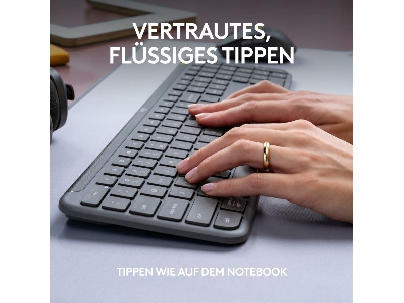 Клавиатура с мишка Logitech 920-012504 Графит немски QWERTZ