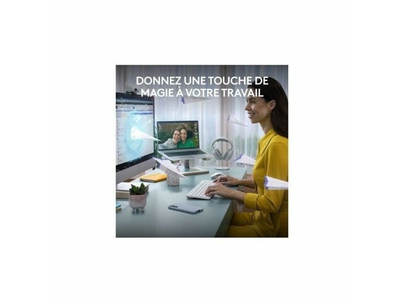 Клавиатура с мишка Logitech Бял френски Azerty френски Клавиатура с мишка Logitech Бял френски Azerty френски