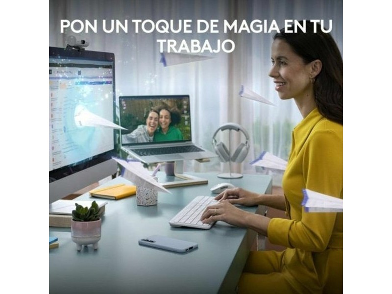 Клавиатура с мишка Logitech 920-012596 Бял испански QWERTY
