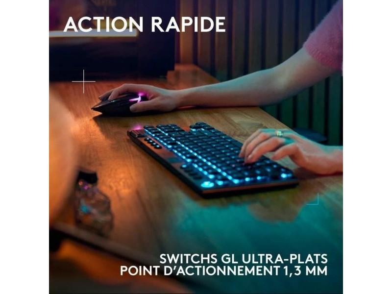 Безжична клавиатура Logitech G915 TKL X Черен AZERTY