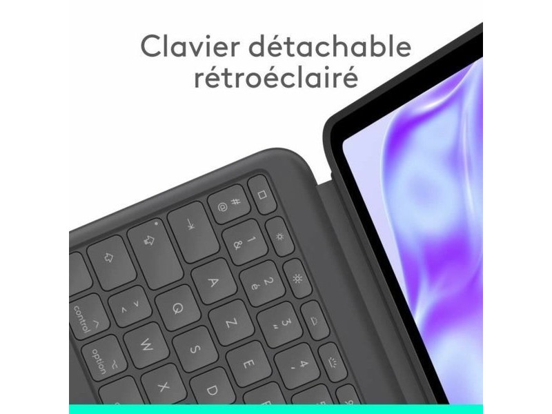 Калъф за таблет Logitech iPad Pro Черен Сив Графит AZERTY QWERTY Qwerty US