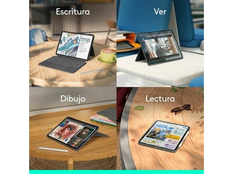 Универсален калъф за таблет и клавиатура Logitech 920-012772 Графит QWERTY
