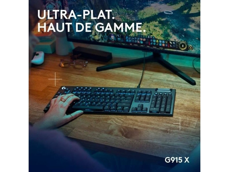 Клавиатура Logitech G915 X Черен AZERTY