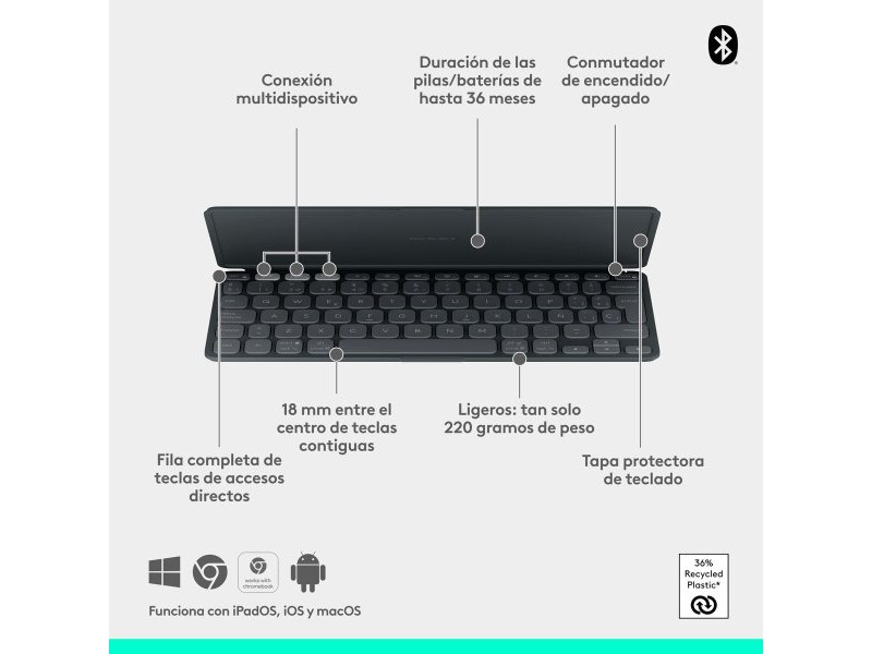 Клавиатура Logitech 920-012973 Графит испански QWERTY