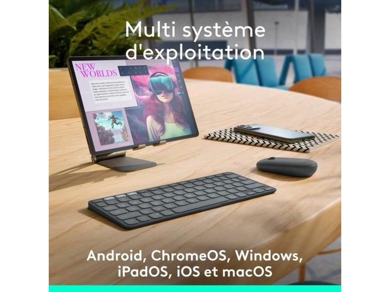Калъф за iPad и клавиатура Logitech Keys-to-Go 2