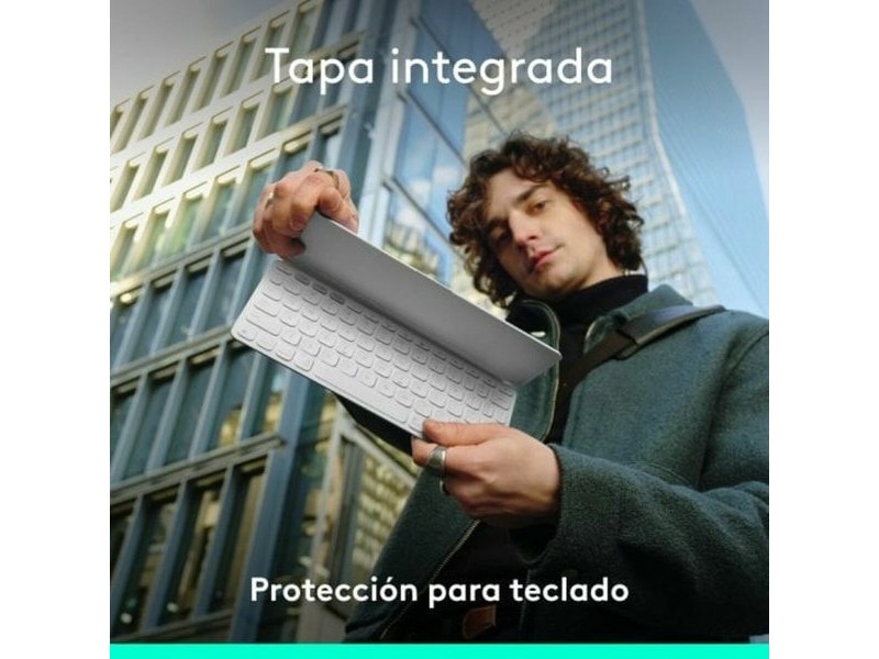 Блутут клавиатура Logitech 920-013011 Испанска Qwerty Сив Бял/Сив