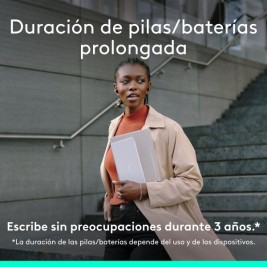 Блутут клавиатура Logitech 920-013011 Испанска Qwerty Сив Бял/Сив