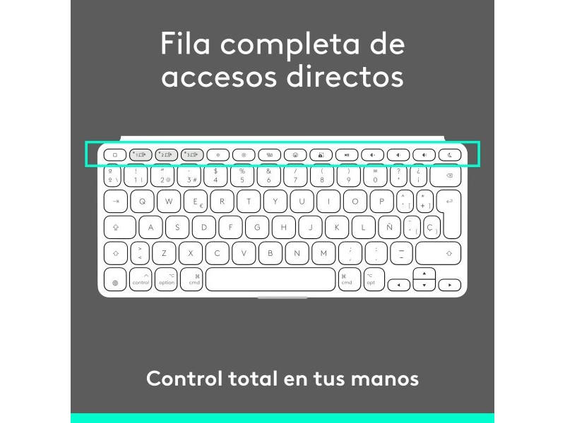 Блутут клавиатура Logitech 920-013011 Испанска Qwerty Сив Бял/Сив