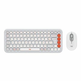 Клавиатура с мишка Logitech 920-013110 Бял френски Azerty френски