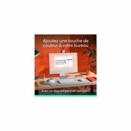 Клавиатура с мишка Logitech 920-013110 Бял френски Azerty френски