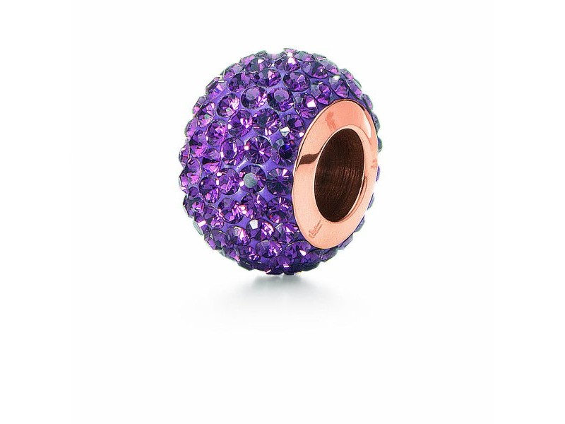 Дамска огърлица Folli Follie 3P0T023RX Лилав 1 cm