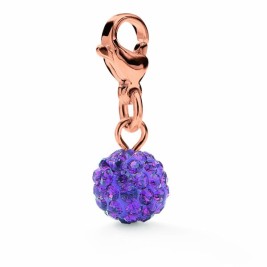 Дамска огърлица Folli Follie 3P0T026RX Лилав 1 cm