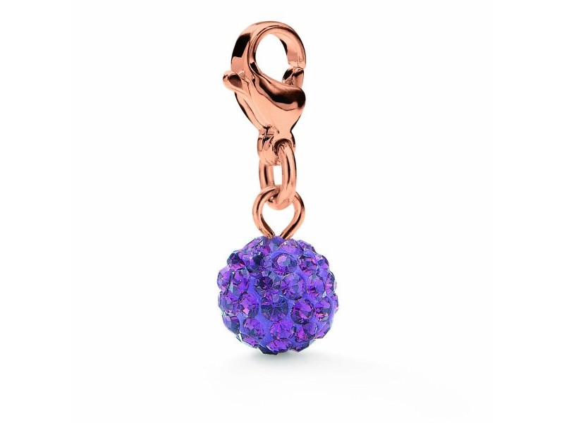 Дамска огърлица Folli Follie 3P0T026RX Лилав 1 cm