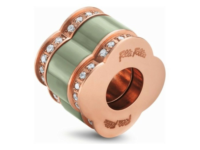 Дамска огърлица Folli Follie 3P16T003REC Зелен (1 cm)