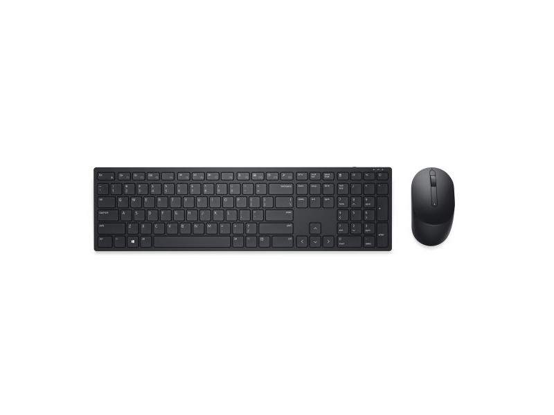 Клавиатура с мишка Dell KM5221WBKB-SPN Черен Испанска Qwerty