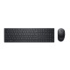 Клавиатура с мишка Dell KM5221WBKB-SPN Черен Испанска Qwerty