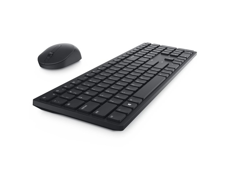 Клавиатура с мишка Dell KM5221WBKB-SPN Черен Испанска Qwerty