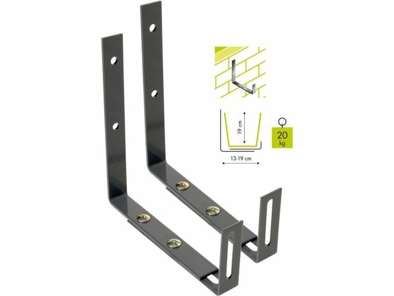 Градинска Поставка Garden ID Wall Hook Черен