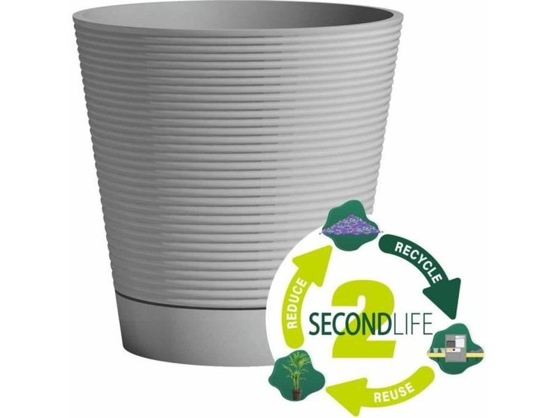 Саксия за самостоятелно поливане Garden ID Сив 40 cm