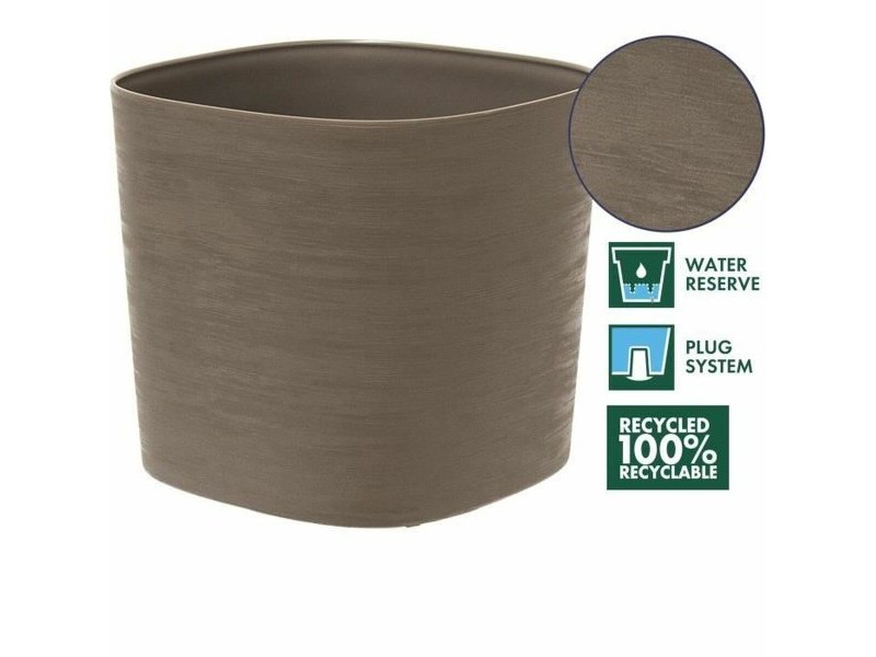 Саксия за самостоятелно поливане Garden ID Тъмнокафяв 20 x 20 cm
