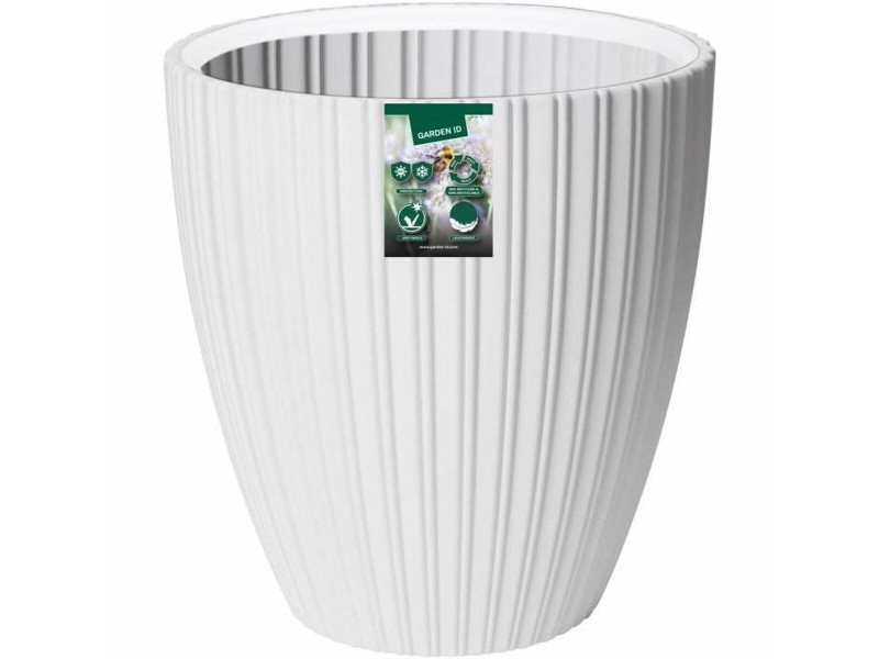 Саксия Garden ID Fancy Бял полиетилен 40 x 42 cm Саксия Garden ID Fancy Бял полиетилен 40 x 42 cm