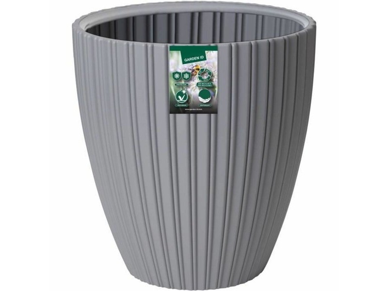 Саксия Garden ID Fancy Сив полиетилен 40 x 42 cm Саксия Garden ID Fancy Сив полиетилен 40 x 42 cm